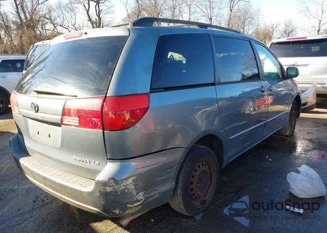 2004 Toyota Sienna Le из США, поврежденный, VIN 5TDZA23CX4S120672